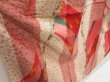 Photo8: 5025T03z660 Vintage Japanese Kimono Silk MEISEN KOMON  Coral pink (8)