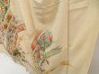 Photo4: 5025T04z780 Vintage Japanese Kimono Silk TSUKESAGE Flowers Sand beige (4)