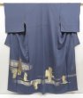 Photo1: 5025T05z1140  Japanese Kimono Silk IROTOMESODE Flying crane (1)