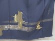 Photo7: 5025T05z1140  Japanese Kimono Silk IROTOMESODE Flying crane (7)