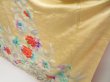 Photo4: 5025T06z1120 Vintage Japanese Kimono Silk FURISODE Hydrangea Light cream (4)