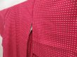 Photo1: 5025T09z620 Vintage Japanese Kimono Silk MEISEN KOMON Dot Wine red (1)