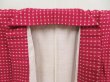 Photo6: 5025T09z620 Vintage Japanese Kimono Silk MEISEN KOMON Dot Wine red (6)