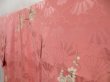 Photo2: 5025T10z660 Vintage Japanese Kimono Silk TSUKESAGE Peony Pink (2)