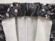 Photo7: 5025T11z810 Vintage Japanese Kimono Silk KOMON Flowers Black (7)