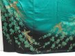 Photo6: 5025T12z1210  Japanese Kimono Silk FURISODE Phoenix Cyan (6)