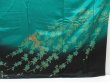 Photo7: 5025T12z1210  Japanese Kimono Silk FURISODE Phoenix Cyan (7)