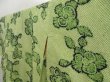 Photo2: 5027T02z1000 Vintage Japanese Kimono Silk SHIBORI KOMON Yellow green (2)