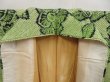 Photo7: 5027T02z1000 Vintage Japanese Kimono Silk SHIBORI KOMON Yellow green (7)