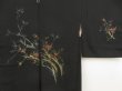 Photo3: 5027T06z580 Vintage Japanese Kimono Silk HAORI Plum tree Black (3)