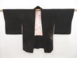 Photo5: 5027T06z580 Vintage Japanese Kimono Silk HAORI Plum tree Black (5)