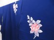 Photo2: 5027T07z900  Japanese Kimono Silk TSUKESAGE Rose Dark lavender blue (2)