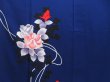 Photo8: 5027T07z900  Japanese Kimono Silk TSUKESAGE Rose Dark lavender blue (8)