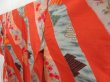 Photo2: 5027T08z690 Vintage Japanese Kimono Silk MEISEN KOMON Flower Orangered (2)