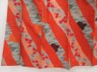 Photo4: 5027T08z690 Vintage Japanese Kimono Silk MEISEN KOMON Flower Orangered (4)