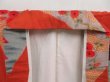 Photo8: 5027T08z690 Vintage Japanese Kimono Silk MEISEN KOMON Flower Orangered (8)