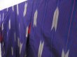 Photo2: 5027T12z550 Vintage Japanese Kimono Silk TSUMUGI Yagasuri Dark lavender blue (2)