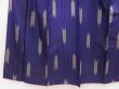 Photo4: 5027T12z550 Vintage Japanese Kimono Silk TSUMUGI Yagasuri Dark lavender blue (4)