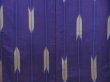 Photo5: 5027T12z550 Vintage Japanese Kimono Silk TSUMUGI Yagasuri Dark lavender blue (5)