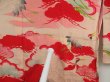 Photo5: 5104T02z430 Antique Japanese Kimono Silk JUBAN Flying crane Red (5)