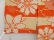 Photo5: 5104T03z270 Antique Japanese Kimono Silk JUBAN Flowers Dark orange (5)