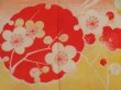 Photo4: 5104T06z460 Antique Japanese Kimono Silk JUBAN Yukiwa Dark yellow (4)