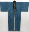 Photo8: 5104T08z540 Vintage Japanese Kimono Muslin Men's JUBAN Dragon Dark cyan blue (8)