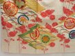 Photo6: 5104T12z1170 Vintage Japanese Kimono Silk FURISODE Chrysanthemum Off-white (6)