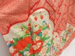 Photo3: 5104T13z1160 Vintage Japanese Kimono Silk SHIBORI FURISODE Flower cart (3)