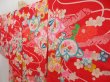 Photo2: 5104T01z450 Vintage Japanese Kimono Silk JUBAN Plum blossom Red (2)