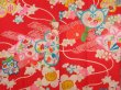 Photo3: 5104T01z450 Vintage Japanese Kimono Silk JUBAN Plum blossom Red (3)