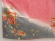 Photo6: 5105T02z910 Vintage Japanese Kimono Silk Girl's  Shell box Red-Pink Shibori (6)