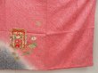 Photo7: 5105T02z910 Vintage Japanese Kimono Silk Girl's  Shell box Red-Pink Shibori (7)