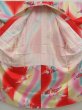 Photo7: 5105T04z730 Vintage Japanese Kimono Silk Girl's  Origami crane  Red (7)