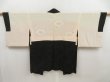 Photo6: 5105T06z670 Vintage Japanese Kimono Silk HAORI Flower Black (6)