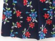 Photo4: 5105T07z500 Vintage Japanese Kimono Cotton YUKATA Flower Dark navy (4)