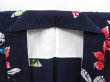 Photo7: 5105T07z500 Vintage Japanese Kimono Cotton YUKATA Flower Dark navy (7)