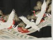 Photo7: 5105T08z740 Vintage Japanese Kimono Silk TOMESODE Flying crane Black (7)