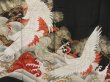 Photo8: 5105T08z740 Vintage Japanese Kimono Silk TOMESODE Flying crane Black (8)