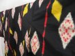 Photo2: 5105T09z590 Vintage Japanese Kimono Silk MEISEN KOMON Black (2)