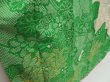 Photo3: 5105T10z1110 Vintage Japanese Kimono Silk SHIBORI FURISODE Peony Green (3)