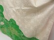 Photo4: 5105T10z1110 Vintage Japanese Kimono Silk SHIBORI FURISODE Peony Green (4)