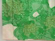 Photo6: 5105T10z1110 Vintage Japanese Kimono Silk SHIBORI FURISODE Peony Green (6)