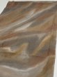 Photo3: 1T01z60  Japanese Kimono Silk  FABRIC Suminagashi Brown-Gray 40.2x14.2 (3)