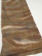 Photo2: 1T04z90  Japanese Kimono Silk  FABRIC Suminagashi Brown-Gray 65.4x14.2 (2)