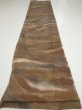 Photo5: 1T04z90  Japanese Kimono Silk  FABRIC Suminagashi Brown-Gray 65.4x14.2 (5)