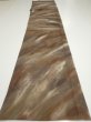 Photo5: 1T06z90  Japanese Kimono Silk  FABRIC Suminagashi Brown-Gray 65.4x14.2 (5)