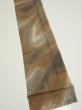 Photo2: 1T09z60  Japanese Kimono Silk  FABRIC Suminagashi Brown-Gray 84.6x6.3 (2)