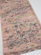 Photo2: 1T01z70  Japanese Kimono Crepe Silk  FABRIC Edo era Pink 42.9x14.6 (2)