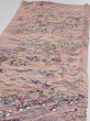 Photo3: 1T01z70  Japanese Kimono Crepe Silk  FABRIC Edo era Pink 42.9x14.6 (3)